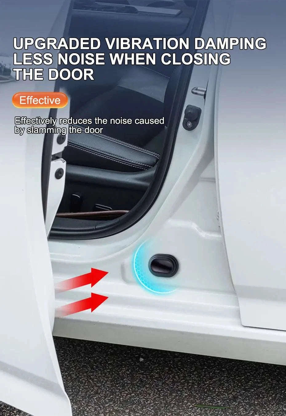 12-Piece Car Door Shock Absorber Pads-with logo