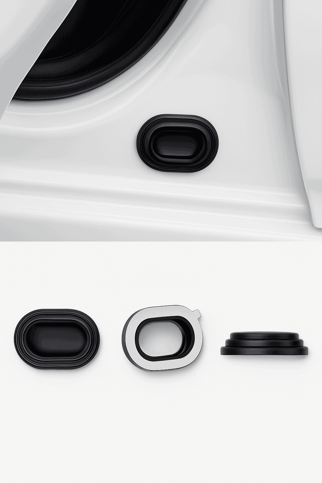 12-Piece Car Door Shock Absorber Pads-with logo