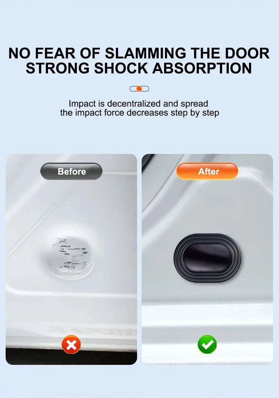 12-Piece Car Door Shock Absorber Pads-with logo