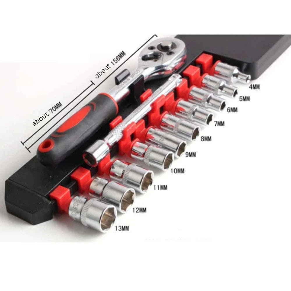 12-Piece Socket Wrench Set for Everyday Repairs-Default Title