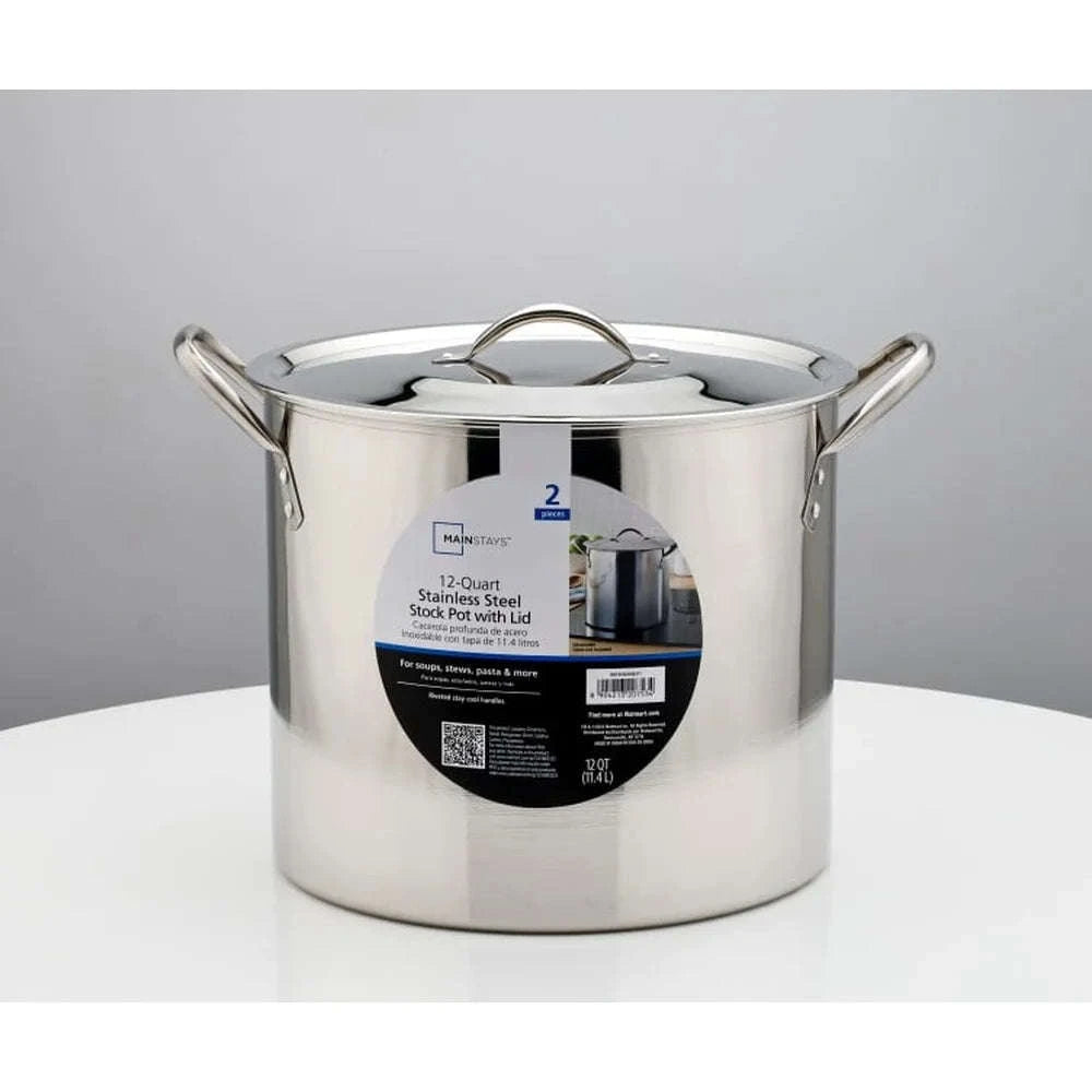 12 Quart Stainless Steel Stock Pot with Stay-Cool Handles-United States