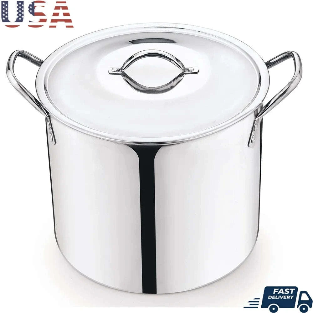 12 Quart Stainless Steel Stock Pot with Stay-Cool Handles-United States