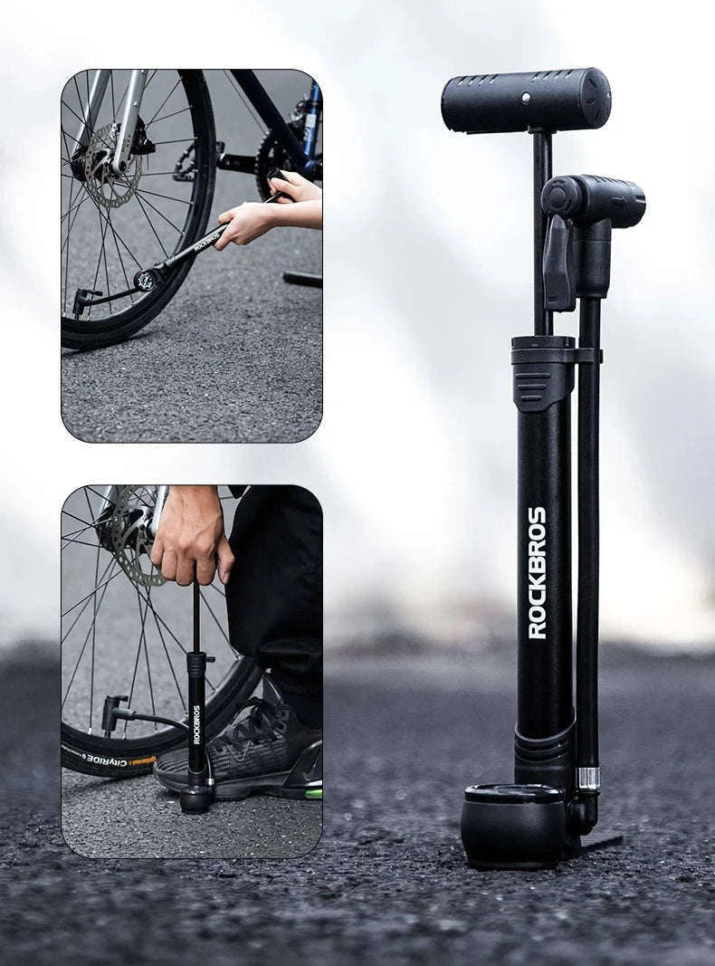 120 PSI Manual Bike Pump with Gauge, Presta Schrader-42310006001