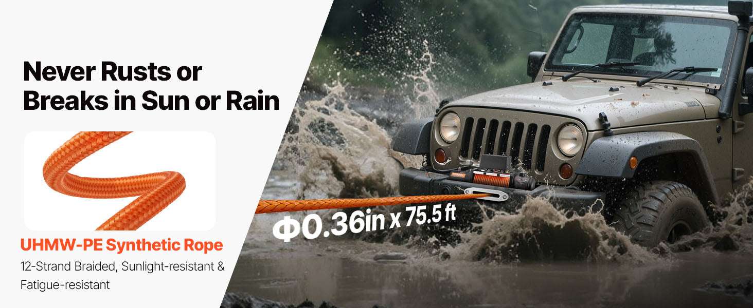 12000 lbs Wireless Electric Winch with Synthetic Rope for Off-Road Recovery-12000 lbs / United States
