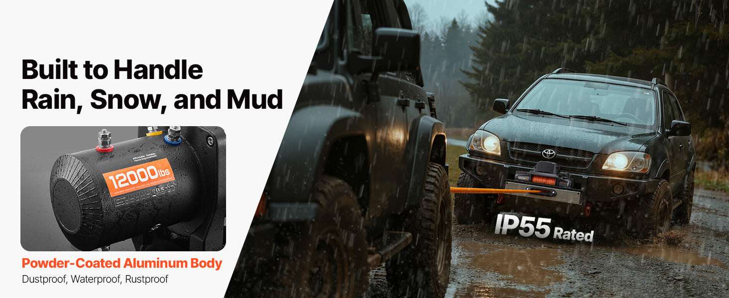 12000 lbs Wireless Electric Winch with Synthetic Rope for Off-Road Recovery-12000 lbs / United States
