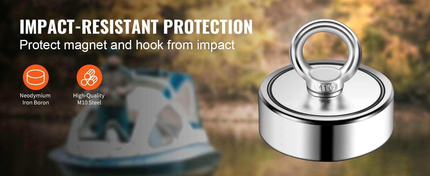 1200lb Double-Sided Magnet Fishing Kit with 65FT Rope-spain