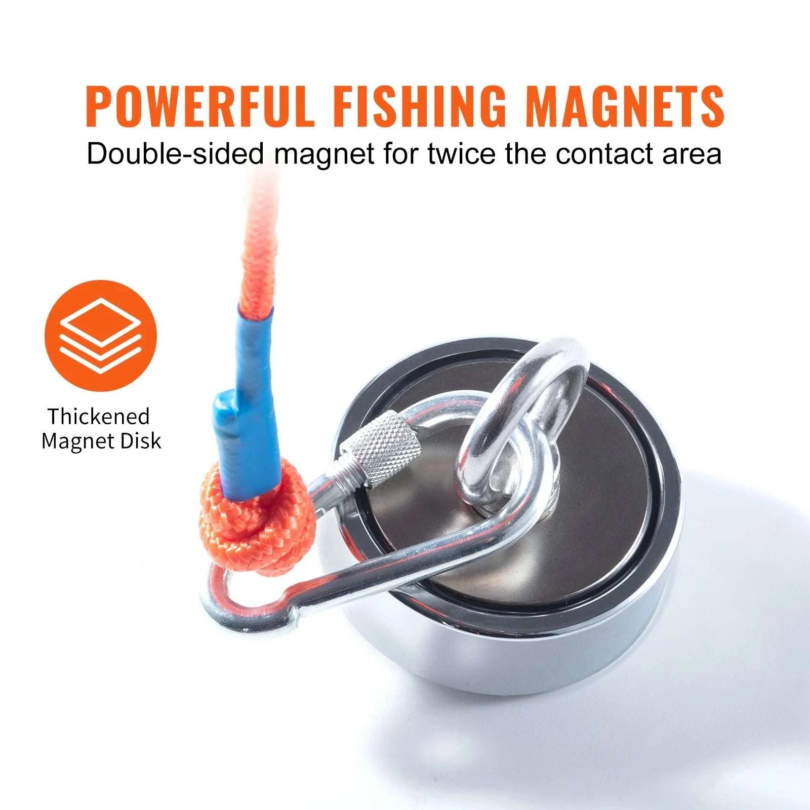 1200lb Double-Sided Magnet Fishing Kit with 65FT Rope-spain