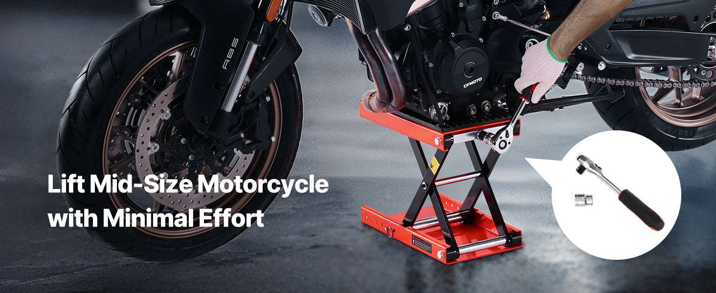 1200lbs Motorcycle Lift Jack Wide Deck Scissor Stand for ATV & Dirt Bikes-1200lbs / Poland