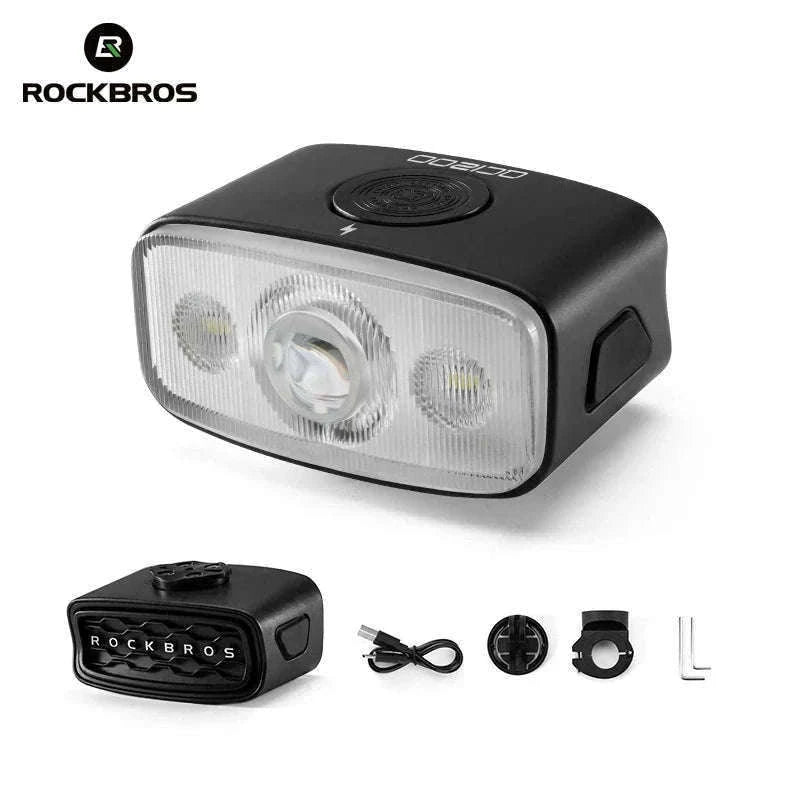 1200LM Bike Headlight USB Rechargeable IPX6 Waterproof Front Light-QC1200-white