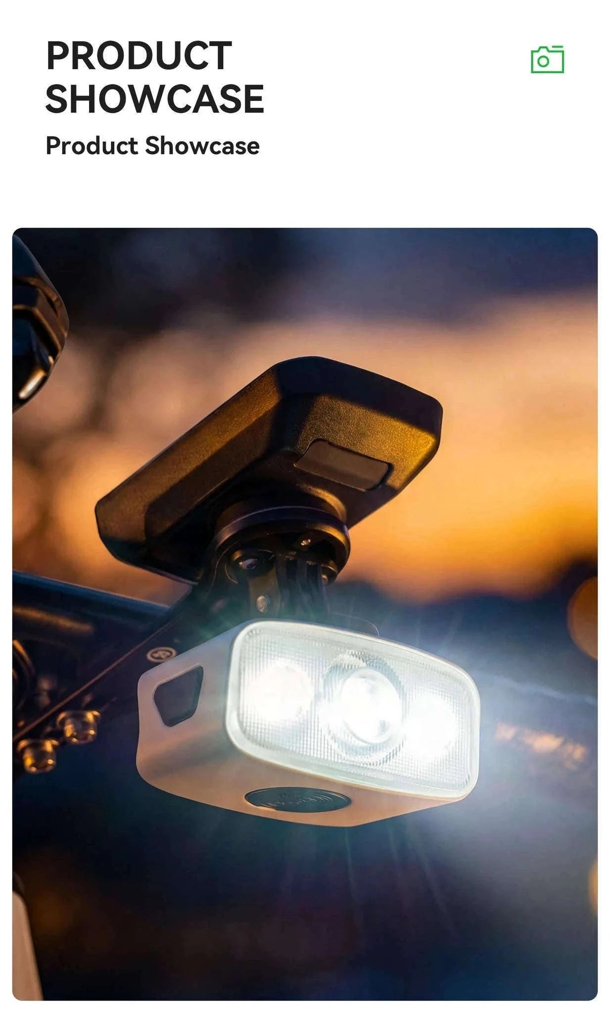 1200LM Bike Headlight USB Rechargeable IPX6 Waterproof Front Light-QC1200-white