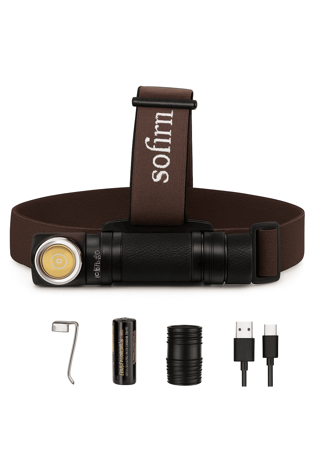 1200lm Rechargeable LED Headlamp with Magnetic Tail Cap-5000K / Poland