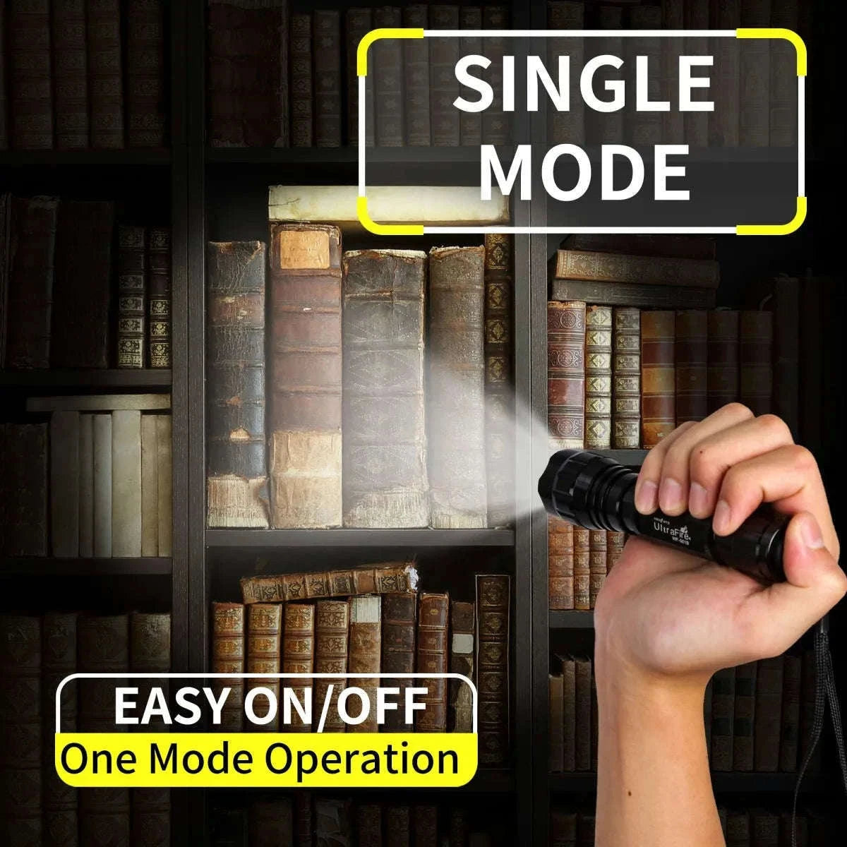 1200LM Tactical LED Flashlight with Holster, Rechargeable Battery Kit-PACKAGE B