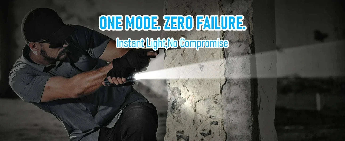 1200LM Tactical LED Flashlight with Holster, Rechargeable Battery Kit-PACKAGE B