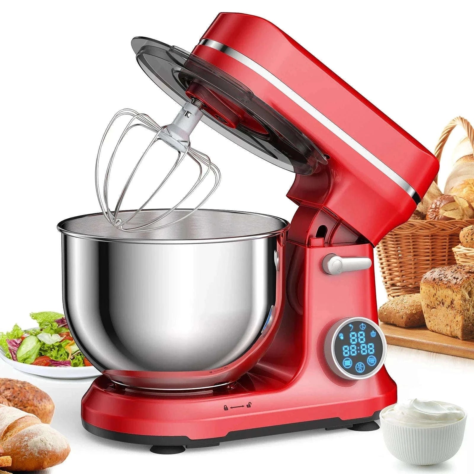1200W 11-Speed Stand Mixer with 5L Bowl-BM602E  WHITE / EU / france