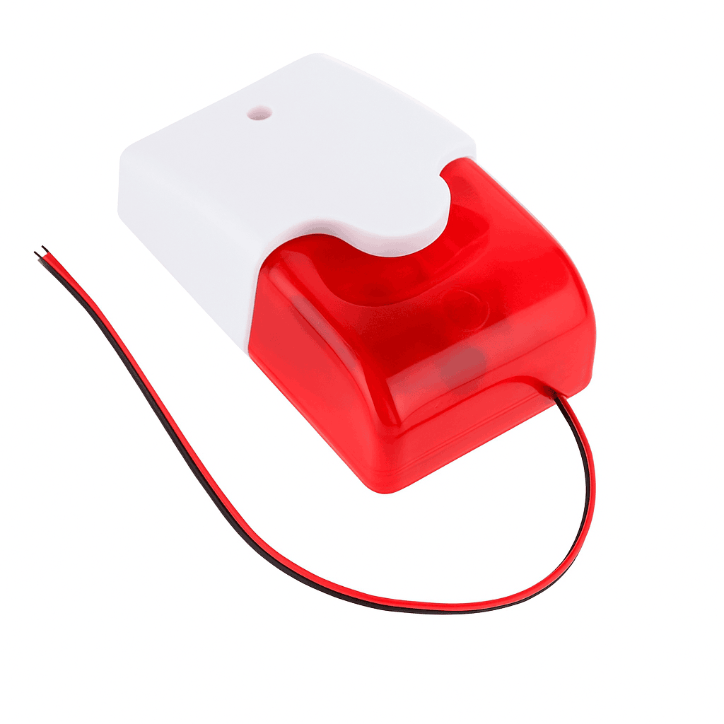 120dB Wired Strobe Siren for Home & Business Security-DC 5V -12V