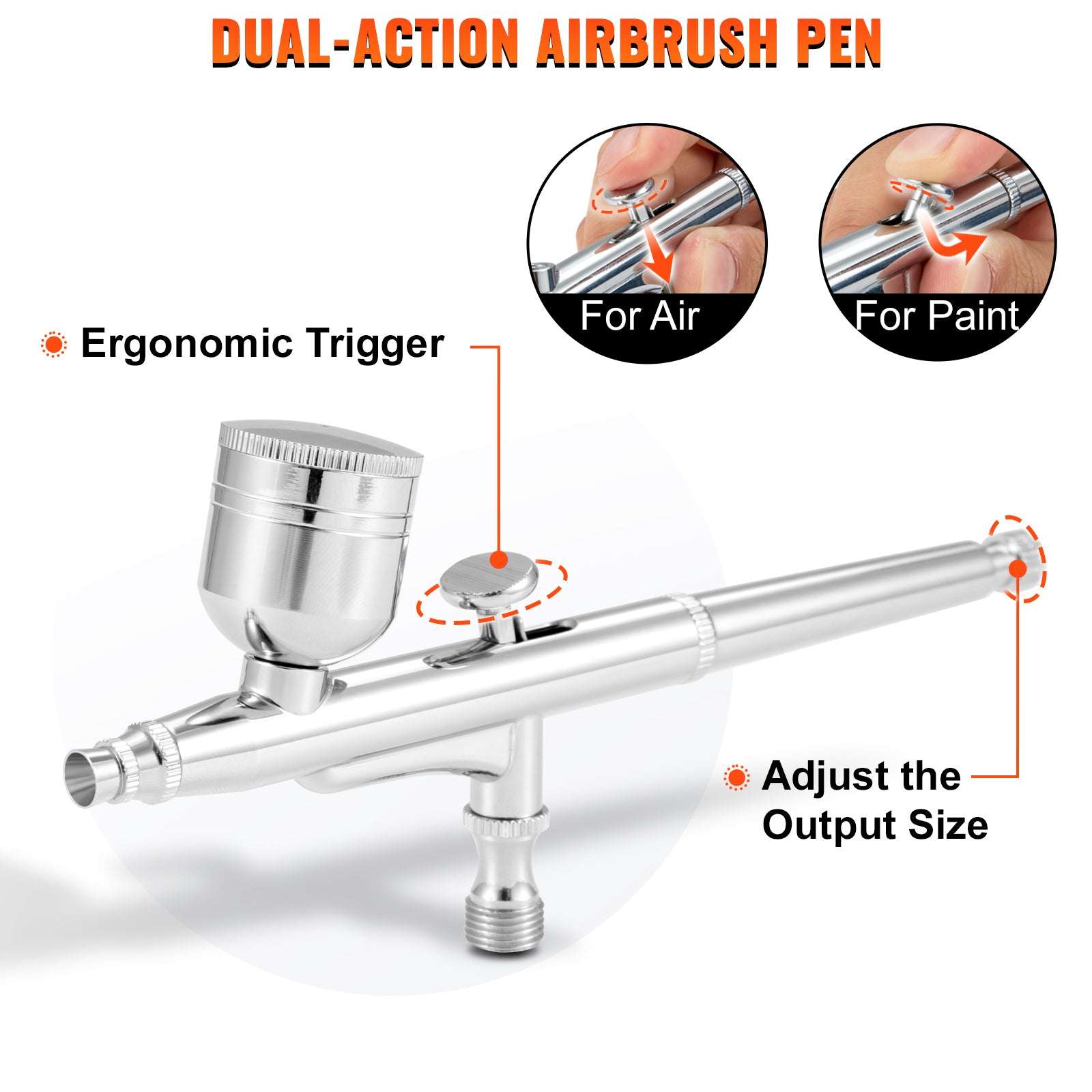 120W Dual-Action Airbrush Kit with Compressor for Art, Nails & DIY-spain
