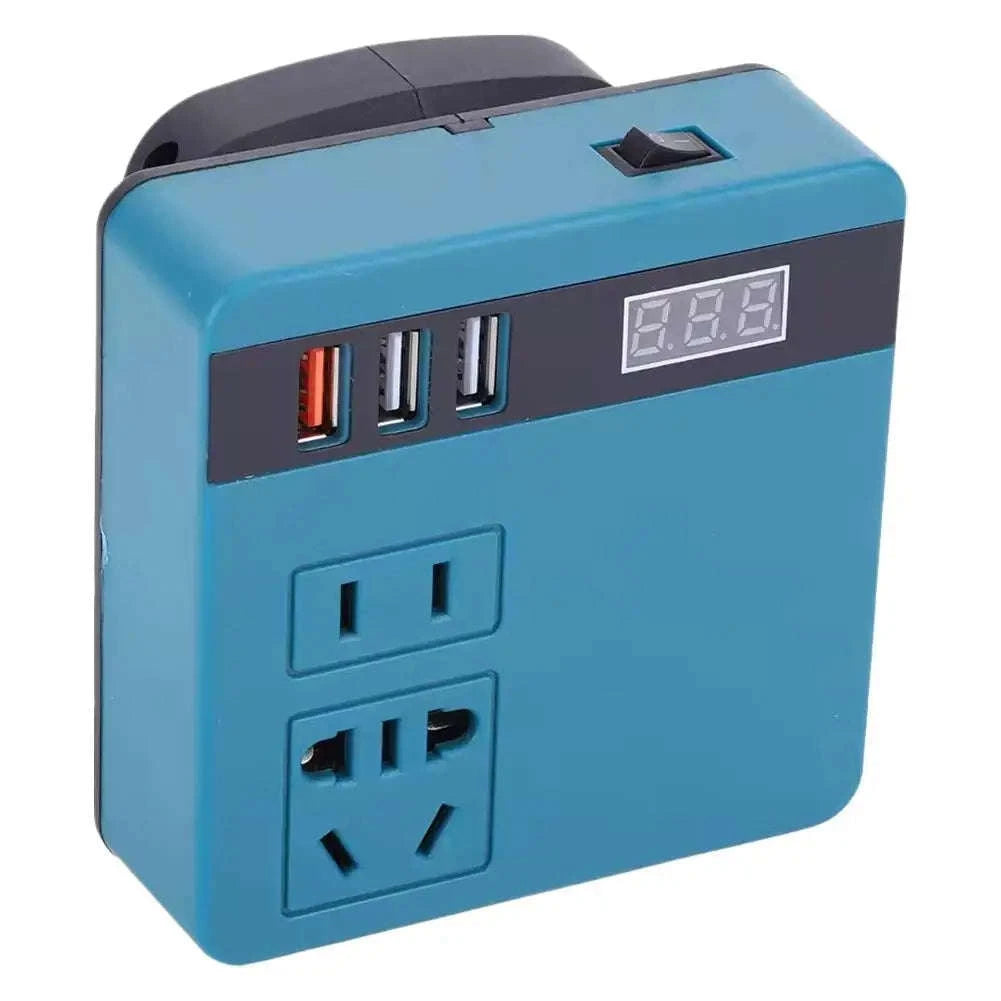 120W Electric Tool Battery Inverter DC 18V-21V to AC 220V-YELLOW