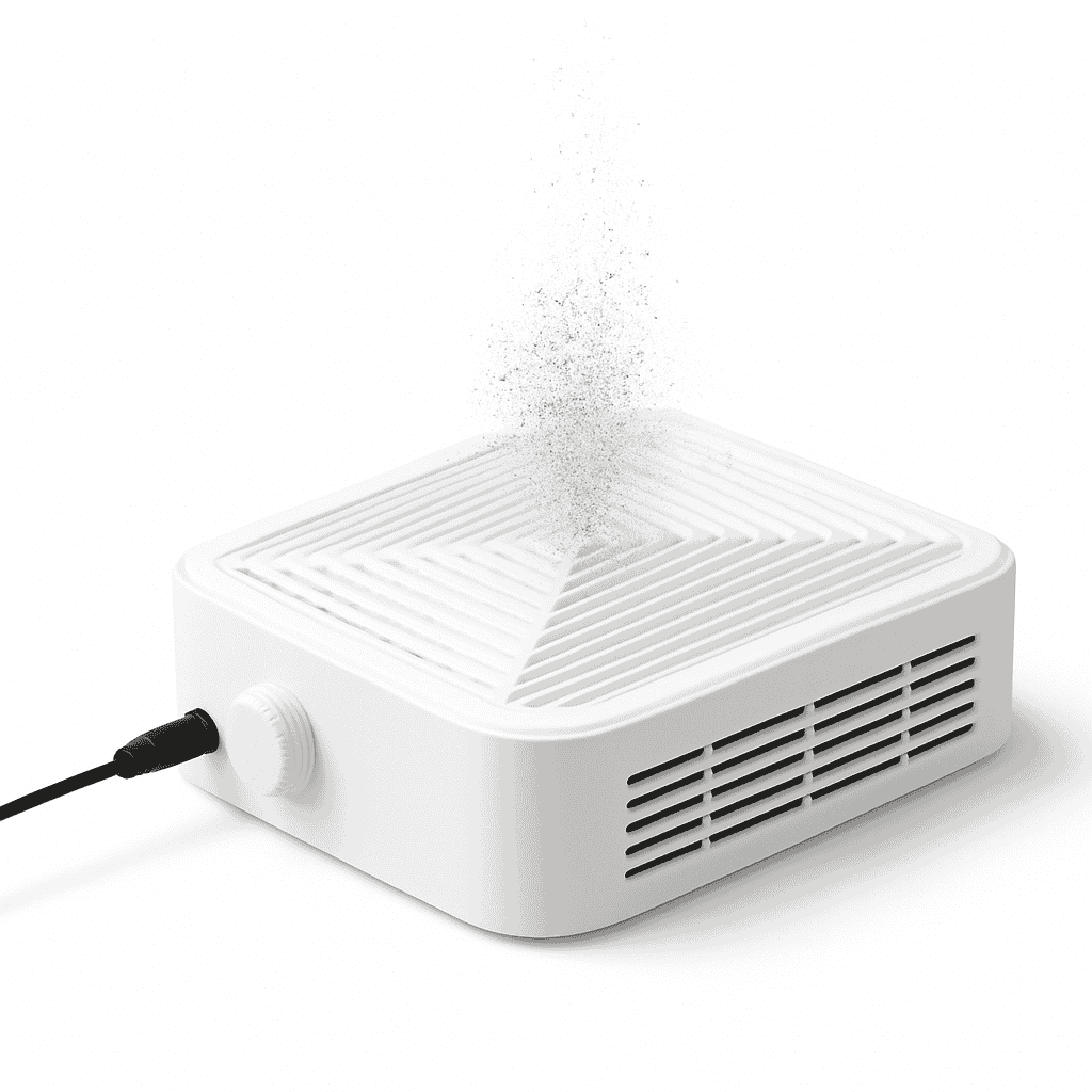 120W Nail Dust Collector with Adjustable Speed & Reusable Filter-FR-White / EU / france