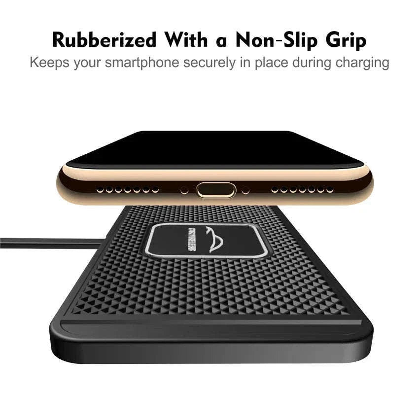 120W Wireless Car Charger Silicone Pad Stand for Fast Charging-With QC3.0 Charger
