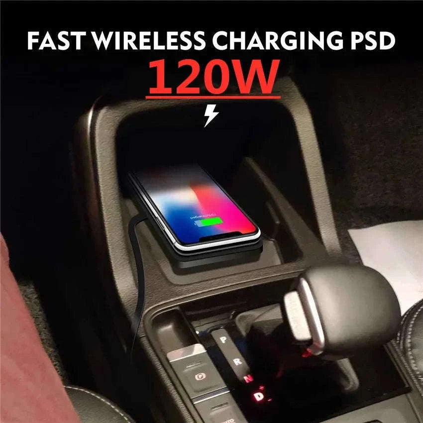 120W Wireless Car Charger Silicone Pad Stand-With QC3.0 Charger