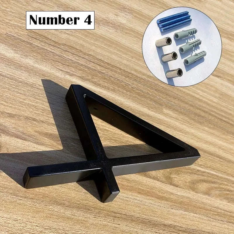 125mm Black Outdoor House Number Sign-9