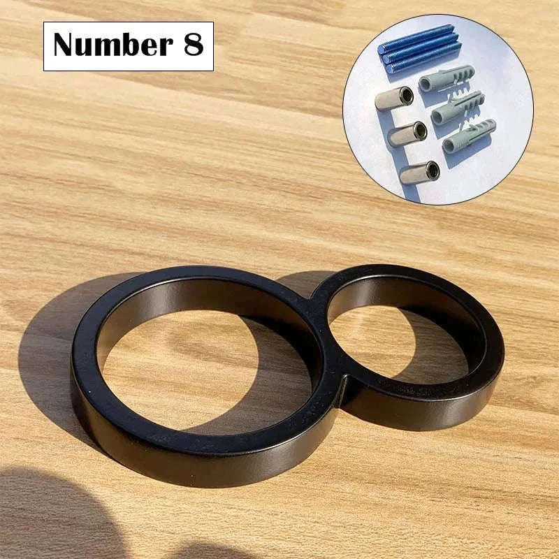 125mm Black Outdoor House Number Sign in Zinc Alloy-9