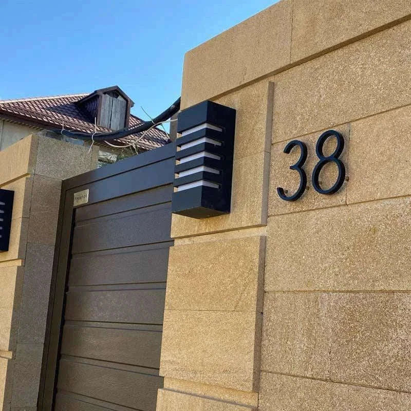 125mm Black Outdoor House Number Sign in Zinc Alloy-9