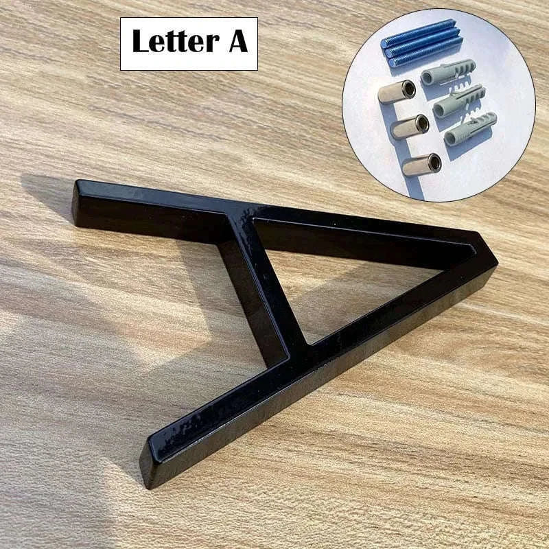 125mm Black Outdoor House Number Sign in Zinc Alloy-9