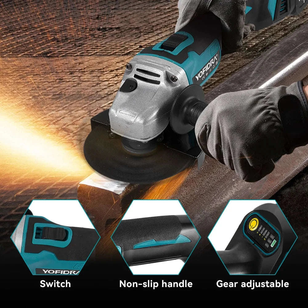 125mm Brushless Angle Grinder – Cordless Cutting & Polishing Power Tool-Without Battery / UNITED KINGDOM