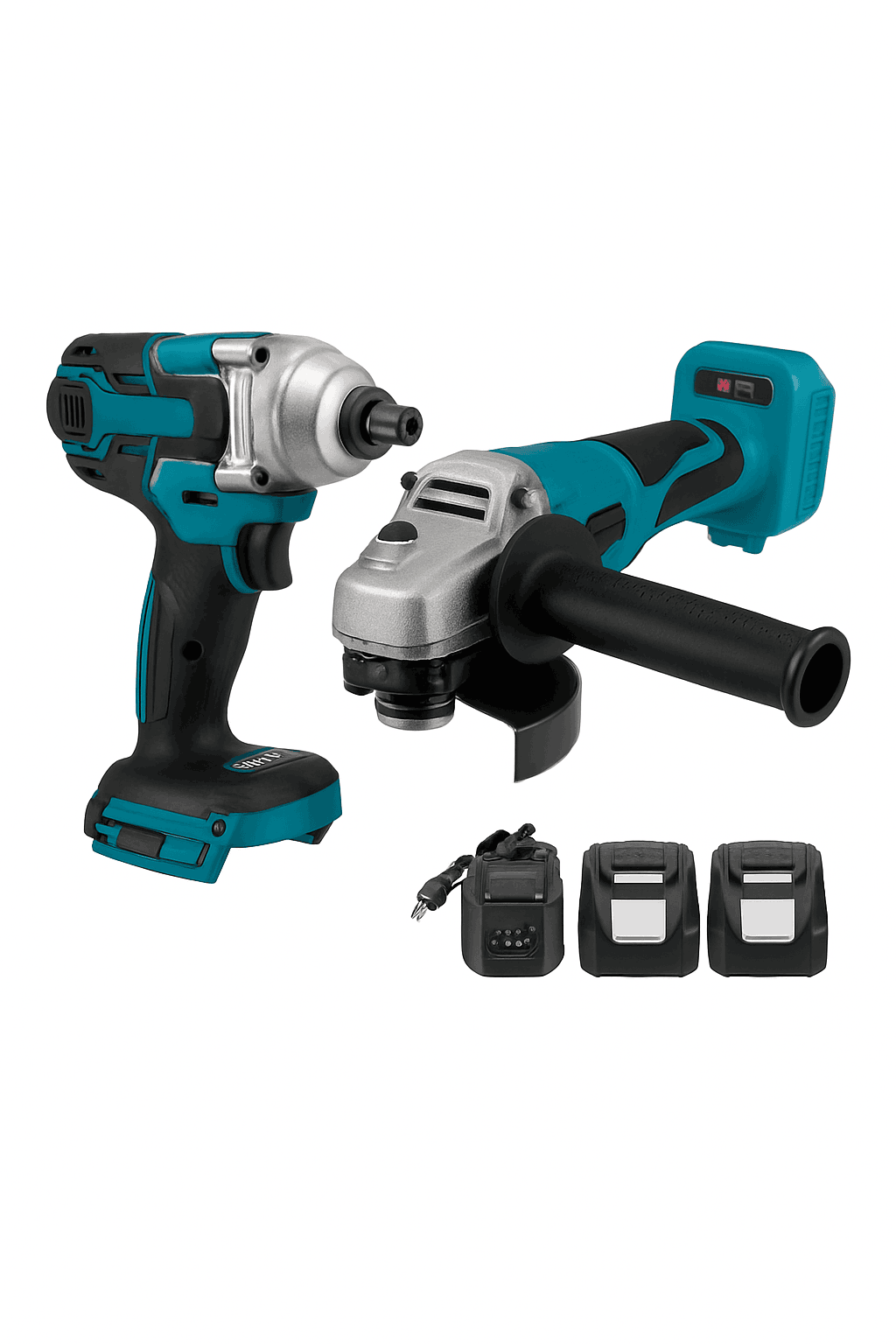 125mm Brushless Electric Angle Grinder and Impact Wrench Combo Kit-Germany