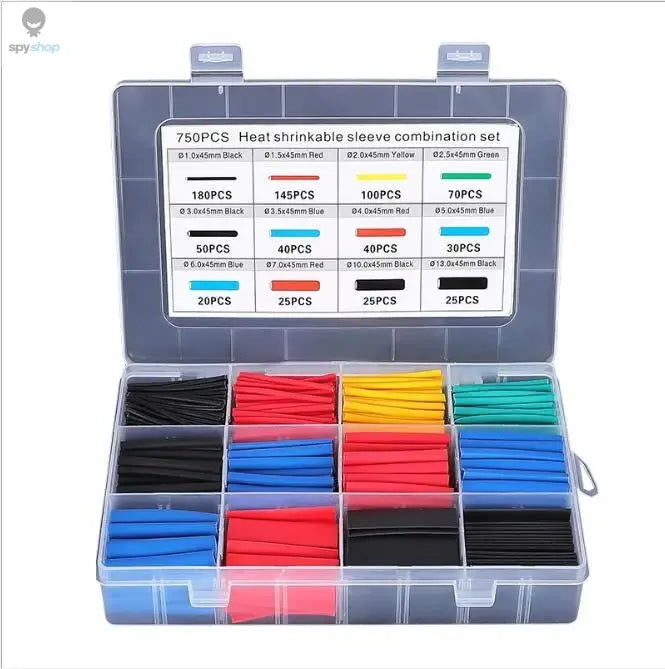 127-750pcs Heat-shrink Tubing Thermoresistant Tube Heat Shrink Wrapping Kit Electrical Connection Wire Cable Insulation Sleeving Spy-shop.com