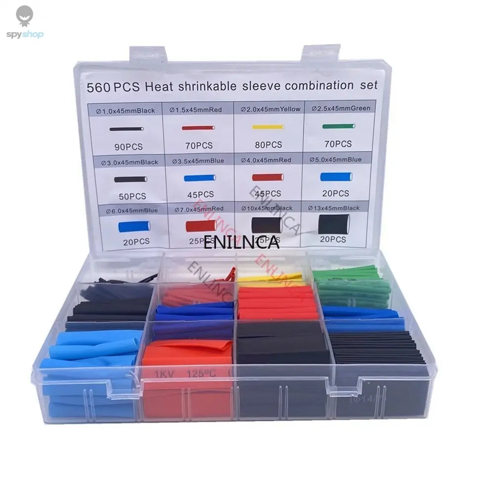 127-750pcs Heat-shrink Tubing Thermoresistant Tube Heat Shrink Wrapping Kit Electrical Connection Wire Cable Insulation Sleeving Spy-shop.com