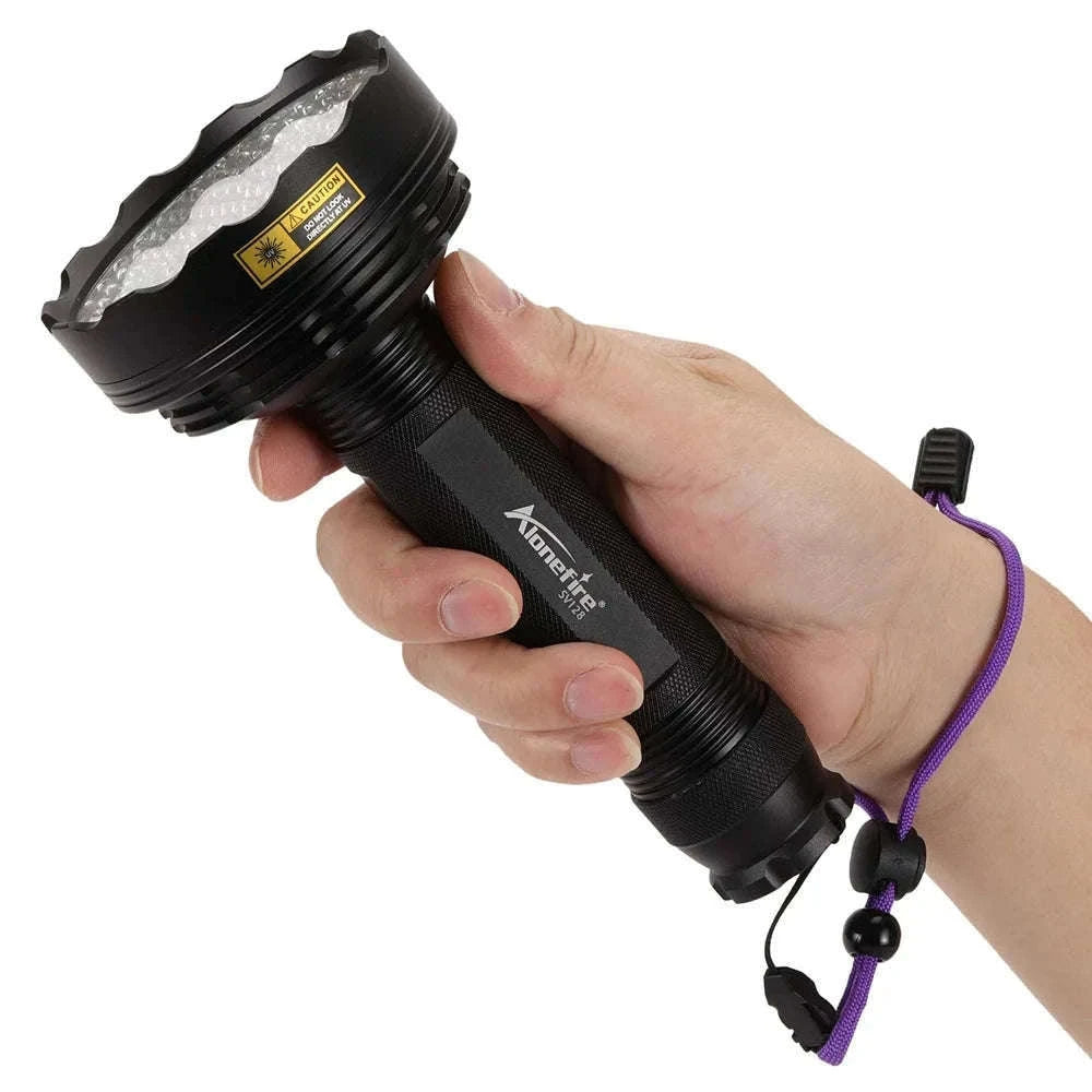 128 LED UV Flashlight for Stains, Minerals, and Night Scans-128UV 395nm / black