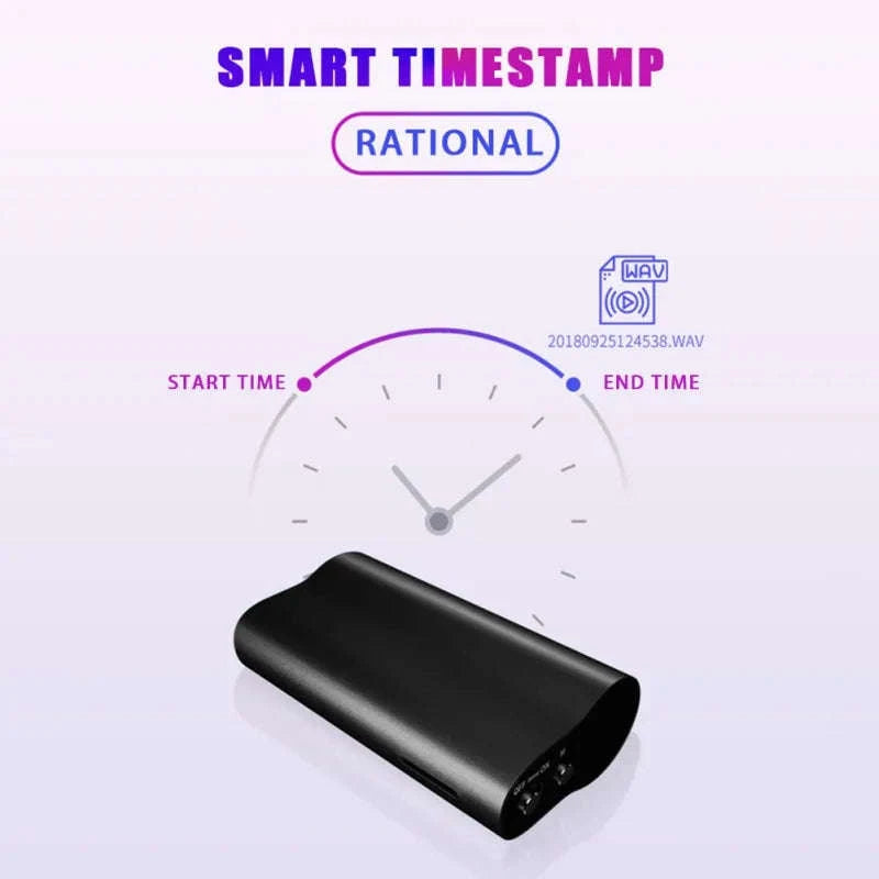 128GB 500‑Hour Digital Voice Recorder with Magnetic Mount-Voice recorder / China Mainland / 128 GB