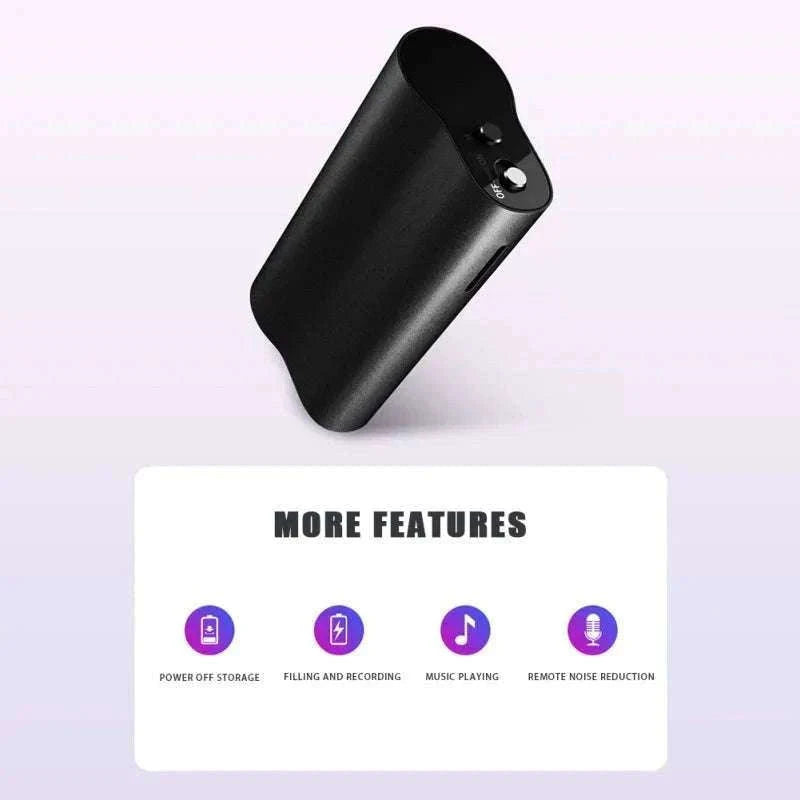 128GB 500-Hour Digital Voice Recorder with Magnetic Mount-Voice recorder / China Mainland / 128 GB
