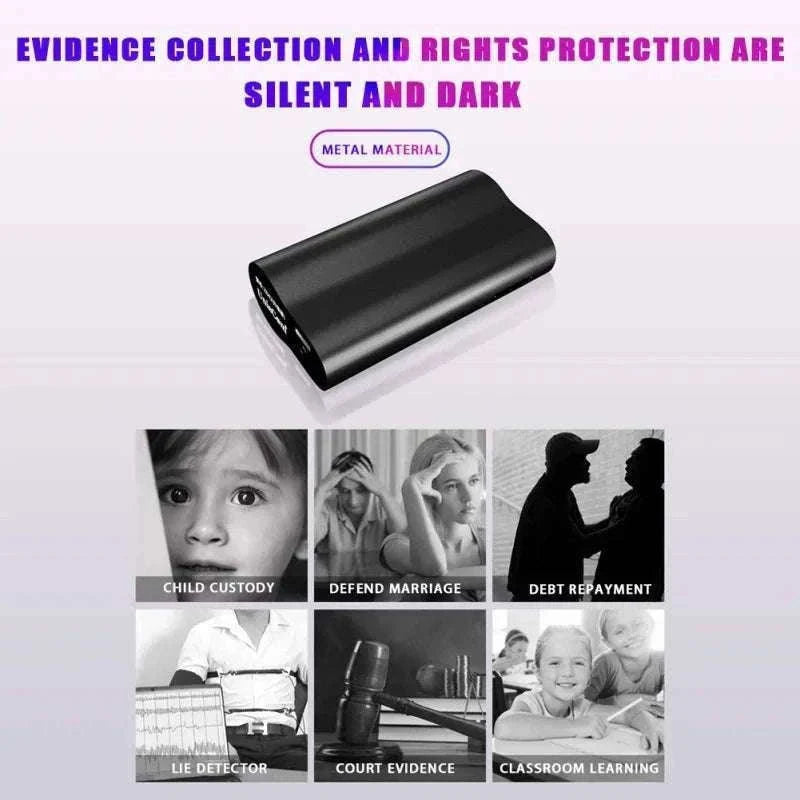 128GB 500-Hour Digital Voice Recorder with Magnetic Mount-Voice recorder / China Mainland / 128 GB