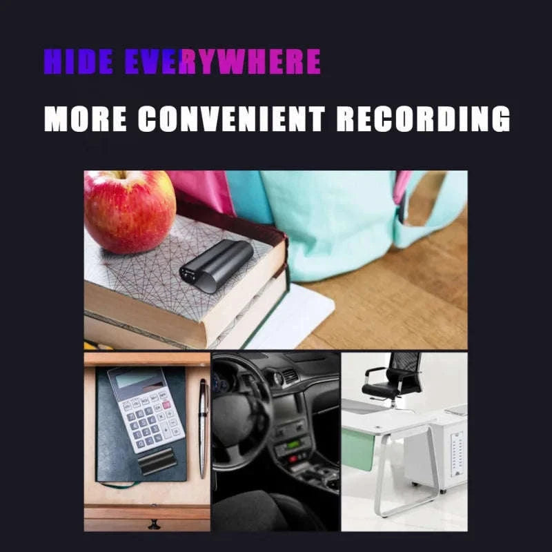 128GB 500‑Hour Digital Voice Recorder with Magnetic Mount-Voice recorder / China Mainland / 128 GB