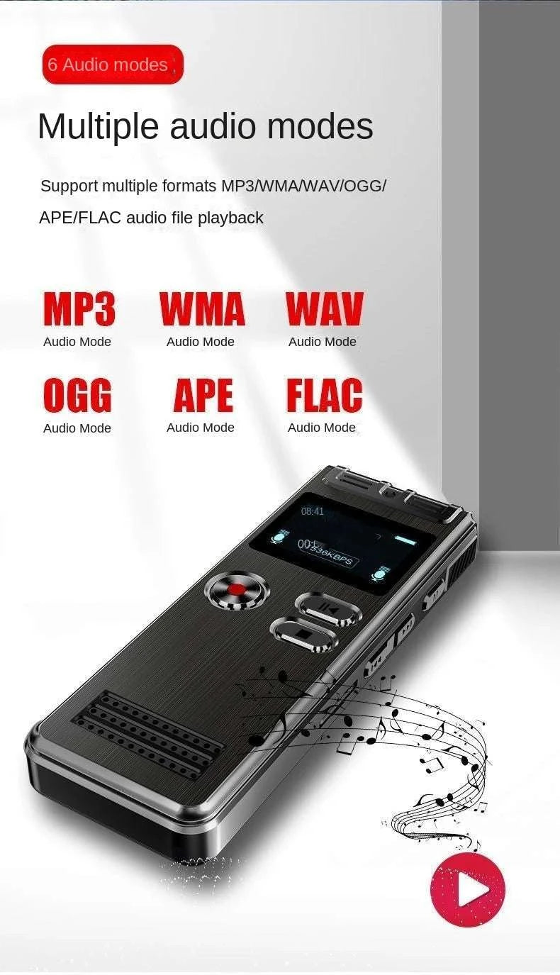 128GB Voice Activated Mini Recorder with Noise Reduction & USB-R30 / 64 GB