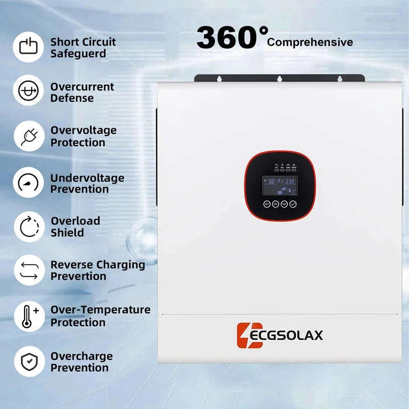 12kW Hybrid Solar Inverter 48V Dual MPPT Pure Sine Wave-220-240V / 12KW 48V / United States