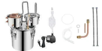 12L/30L Stainless Steel Alcohol Distiller Still Kit-12L / Germany