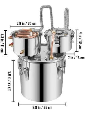 12L/30L Stainless Steel Alcohol Distiller Still Kit-12L / Germany