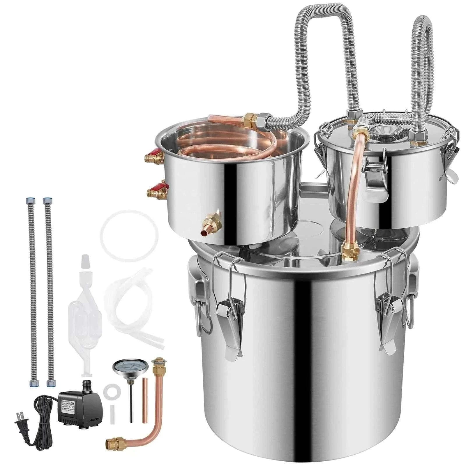 12L/30L Stainless Steel Alcohol Distiller Still Kit-12L / Germany
