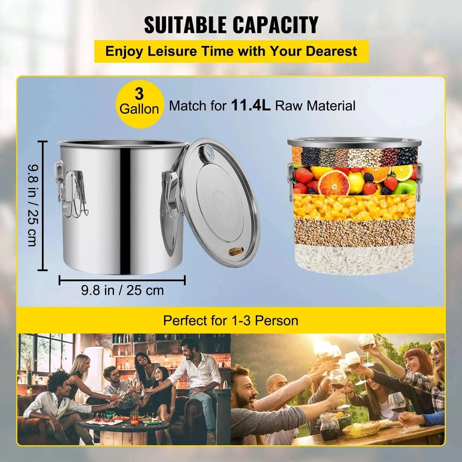 12L/30L Stainless Steel Alcohol Distiller Still Kit-12L / Germany