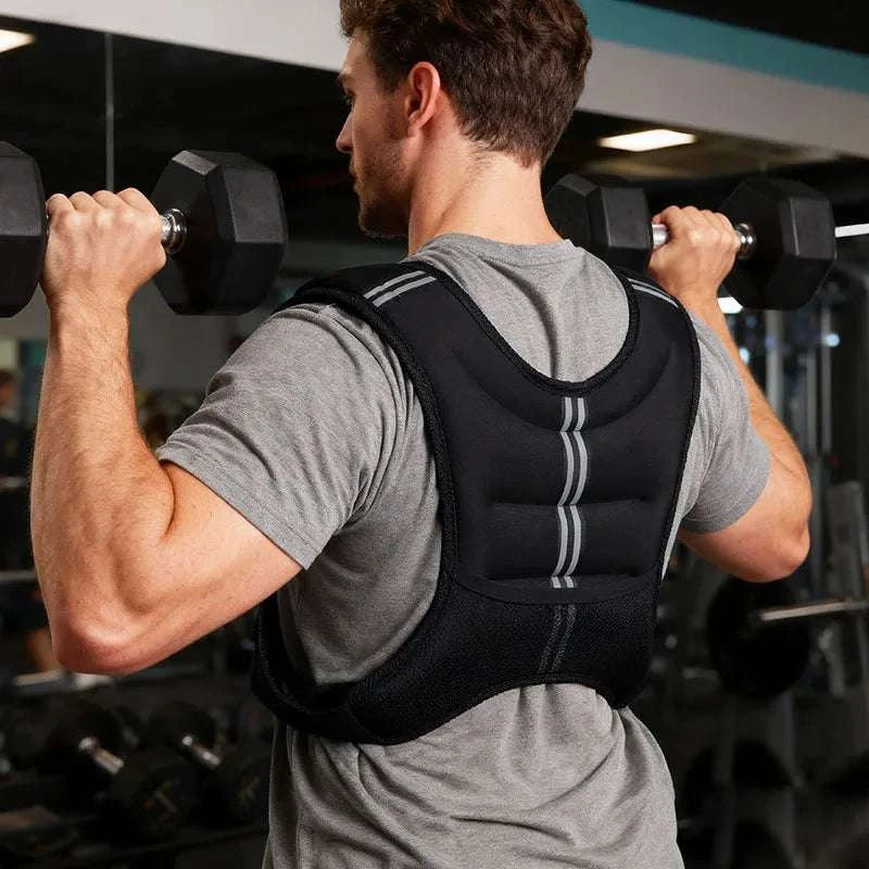 12lb Weighted Vest with Reflective Strips for Running & Strength Training-United States