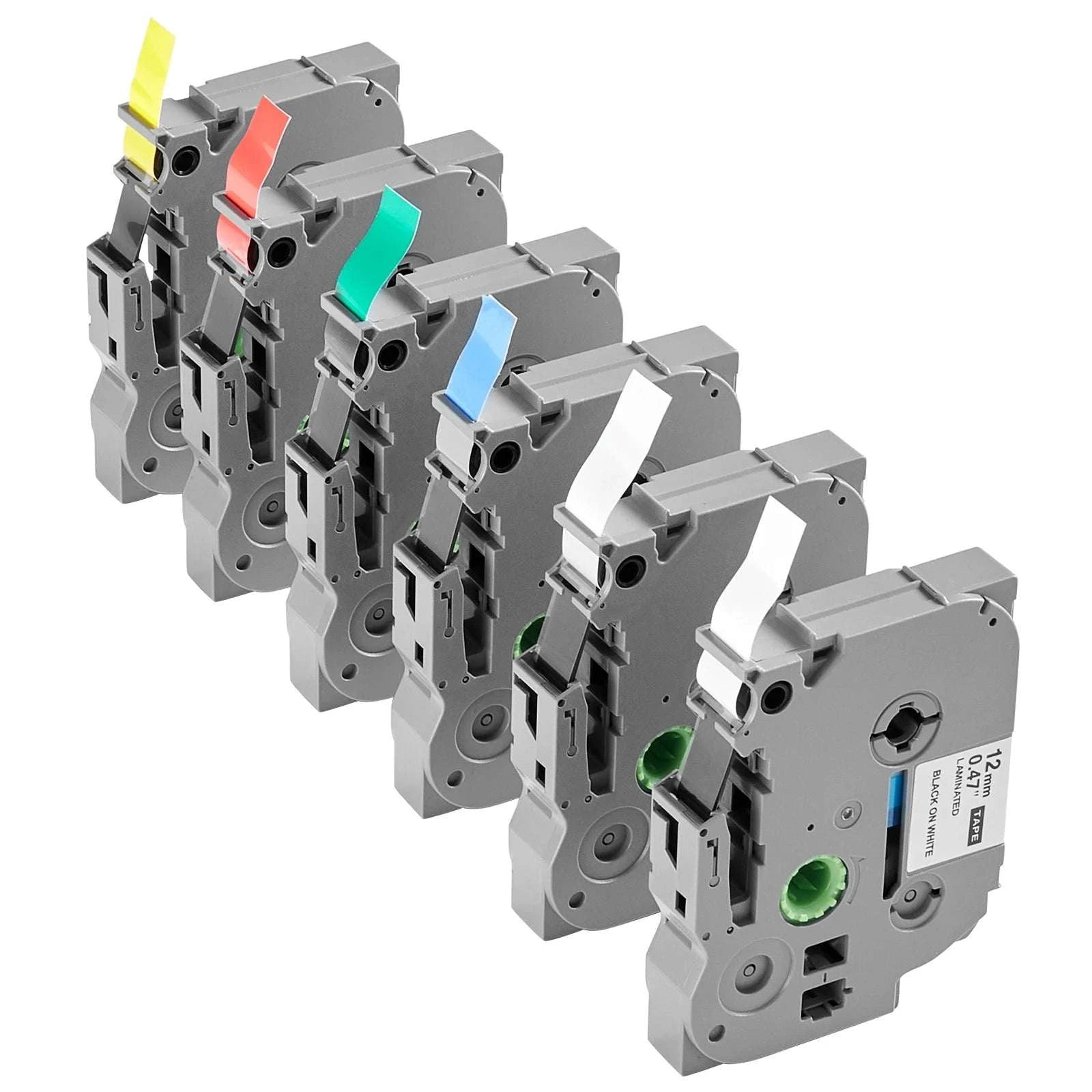 12mm Label Maker Tape 6-Pack Compatible with Brother P-Touch-6pcs / GERMANY