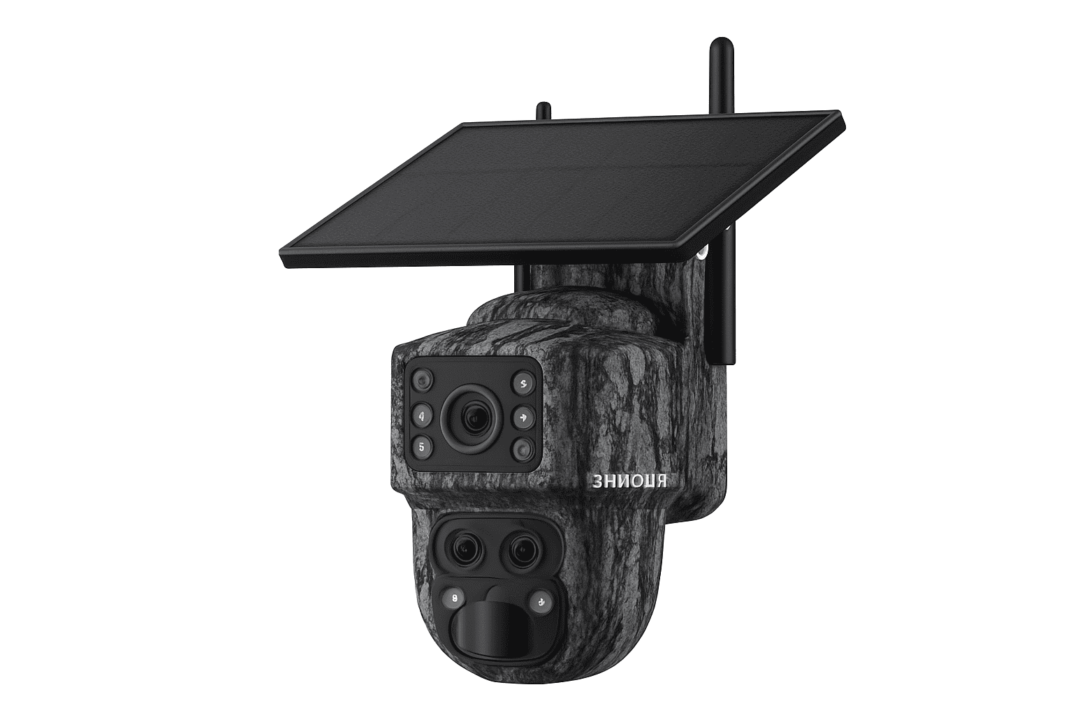 12MP 15X Zoom 4G Solar Security Camera Dual Screen Outdoor PTZ-White 4G 64GB / Russian Federation