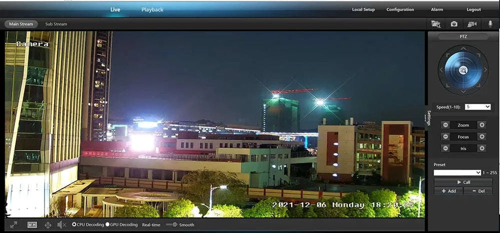 12MP Indoor PoE Security IP Camera with Mic and Motion Detection-8MP POE / 2.8mm