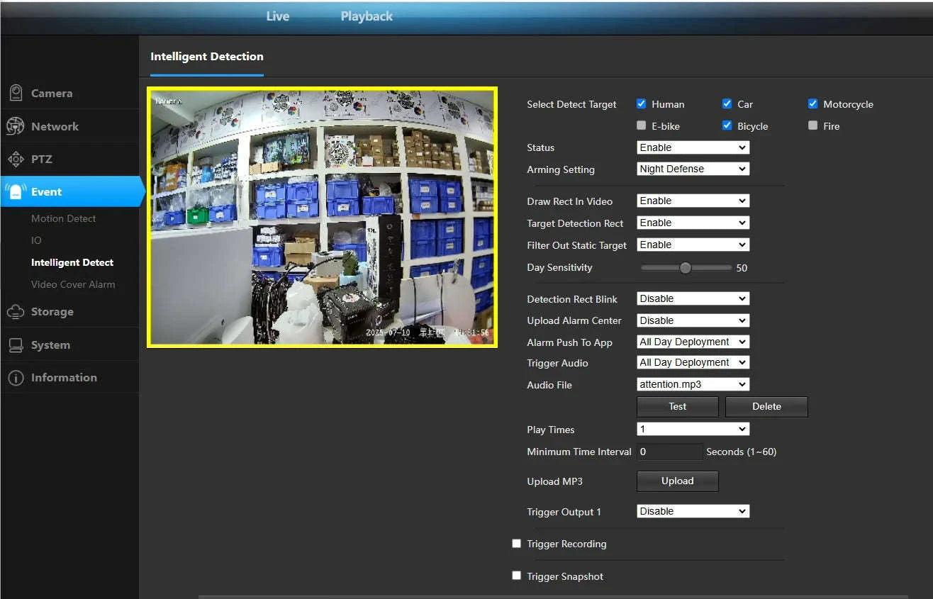 12MP Indoor PoE Security IP Camera with Mic and Motion Detection-8MP POE / 2.8mm