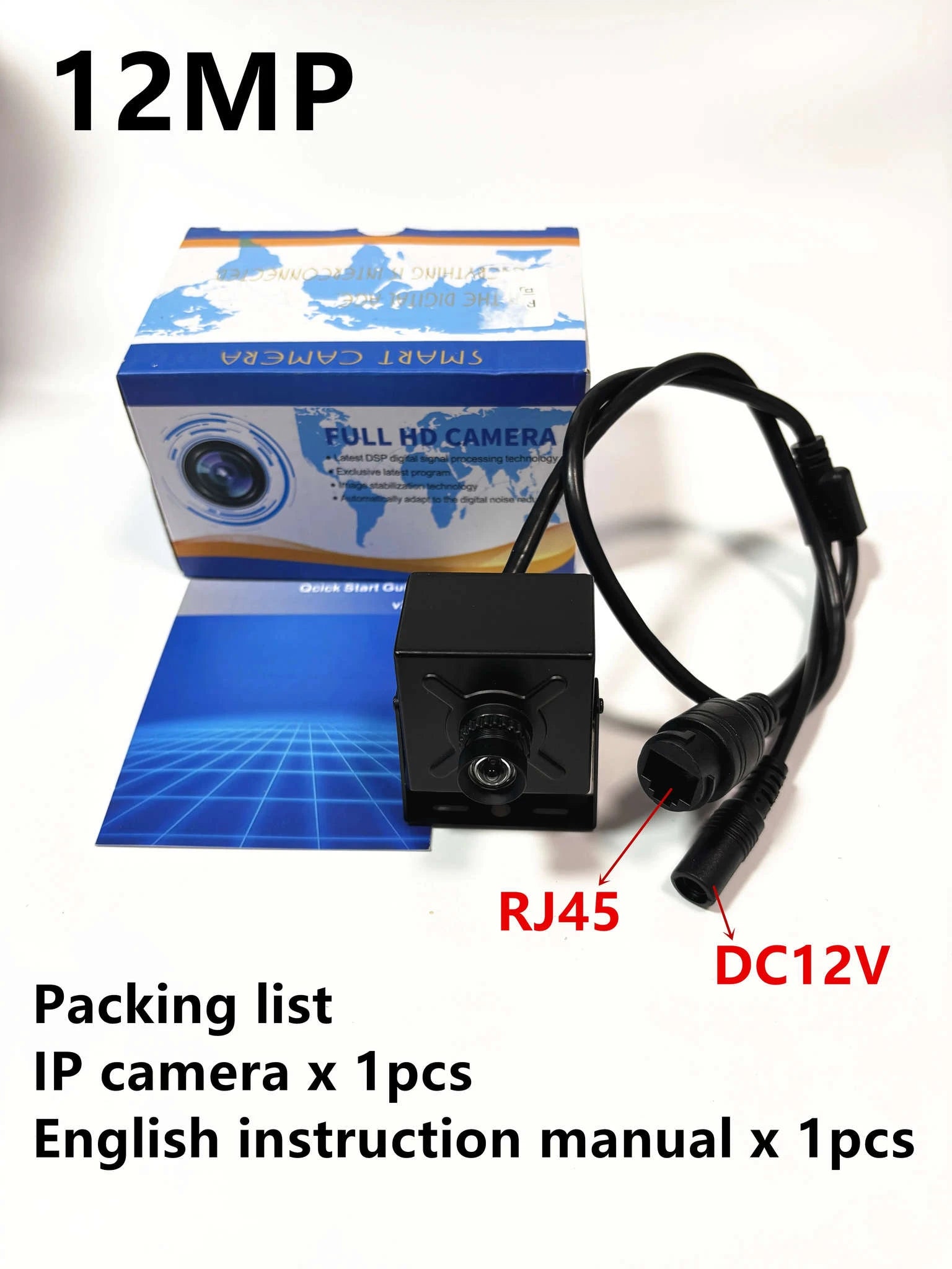 12MP Indoor PoE Security IP Camera with Mic and Motion Detection-8MP POE / 2.8mm