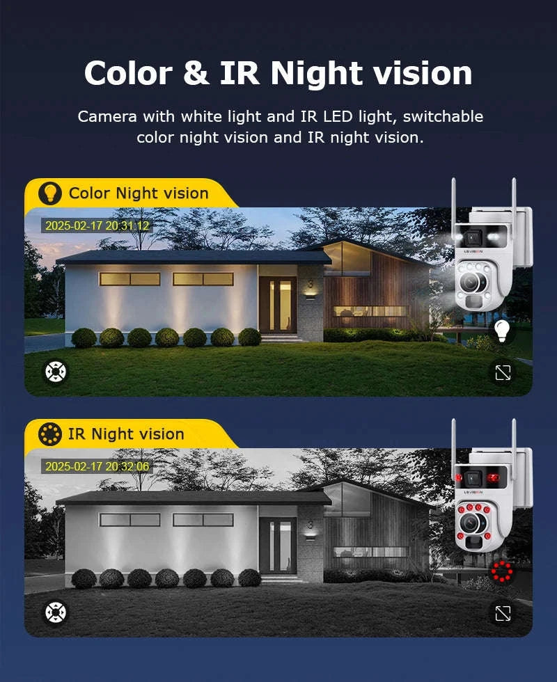 12MP Solar Security Camera with 60X Optical Zoom and Dual Lens-4G Version 60X Zoom / Poland